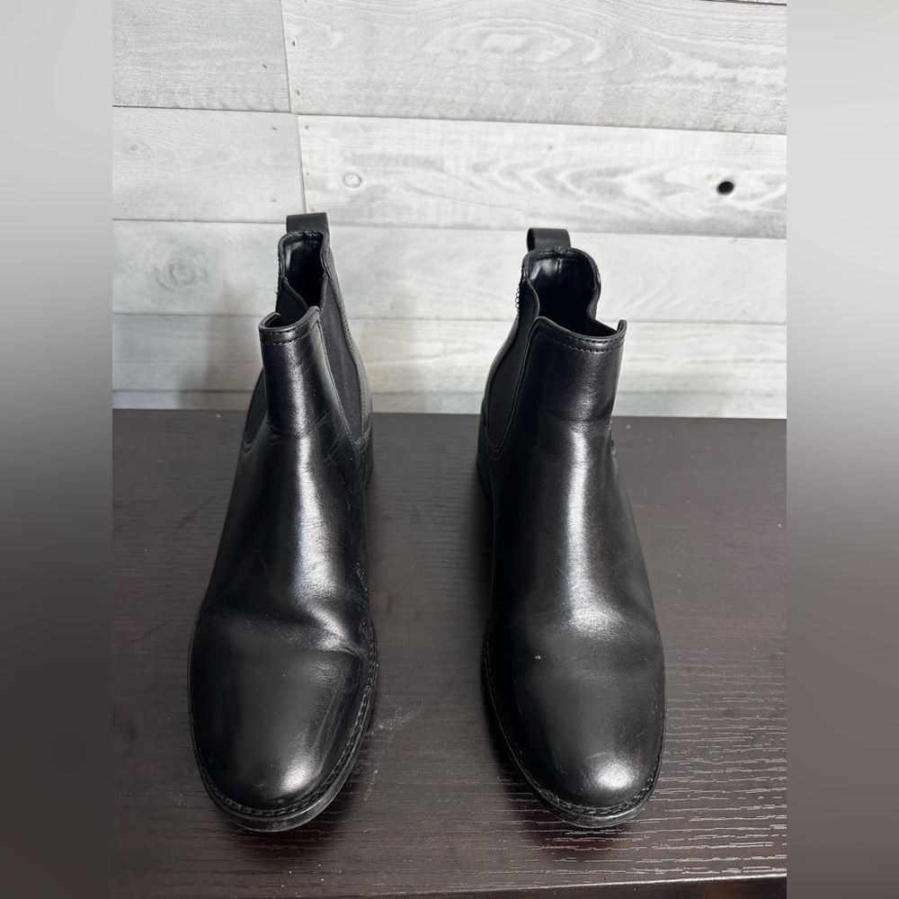 Cole Haan Women's Caitie Chelsea Boot Size 7.5 Black Leather Block Heel Pull On